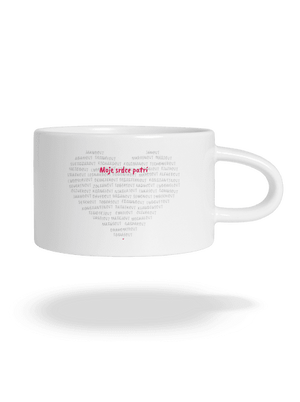 Moje srdce patrí hrnček makronka White