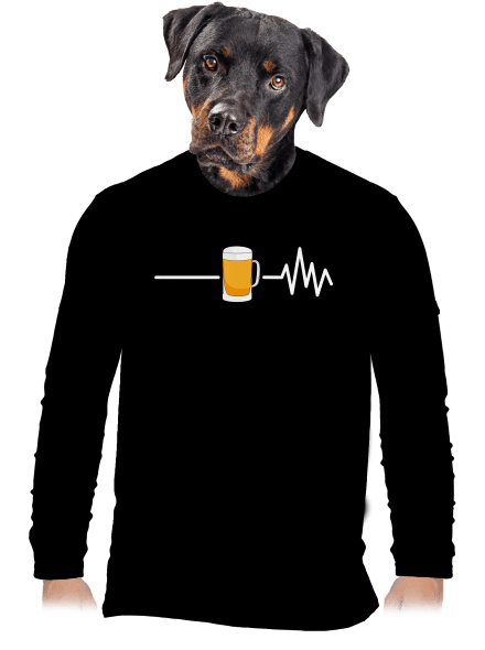 Beer help pánske dlhý rukáv Black