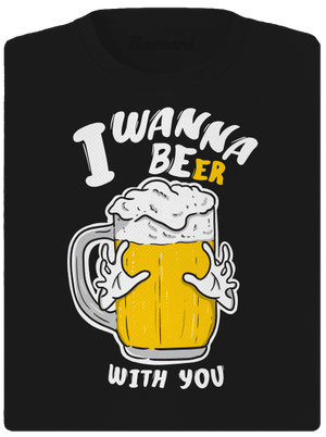 I wanna beer dámske športové tričko Black