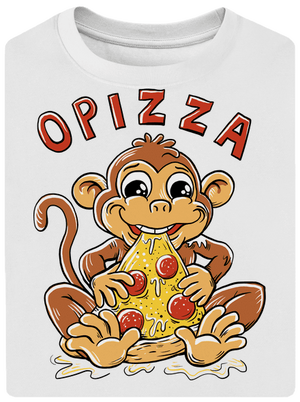 Opizza unisex tričko oversized White
