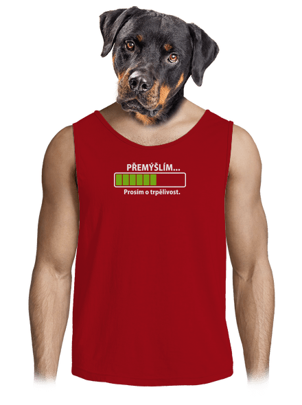 Premýšľam pánske tielko Red