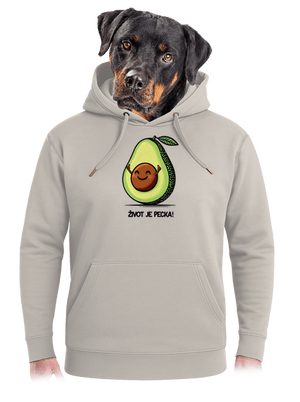 Život je pecka unisex mikina premium Pastel Macchiato