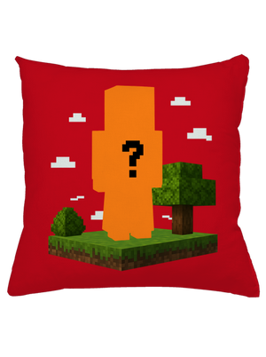 Minecraft z vlastnej fotky vankúš Red