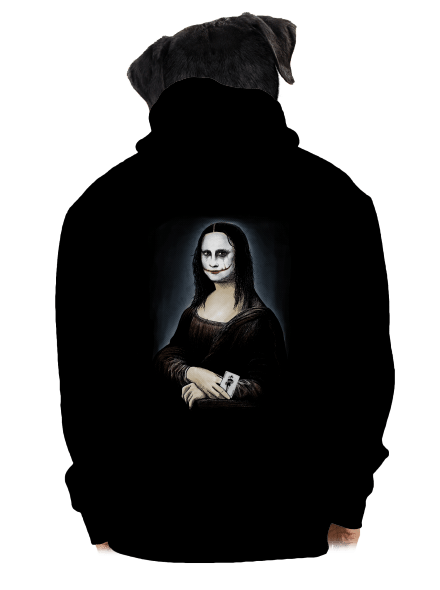 Mona Joker Lisa pánska mikina na zips Black
