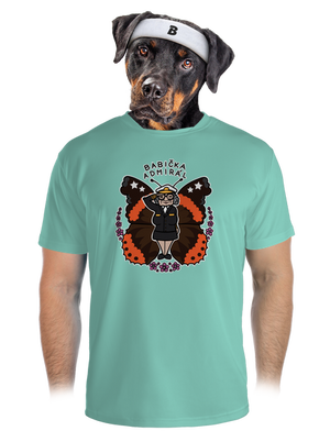 Babička admirál pánske športové tričko Mint Mal