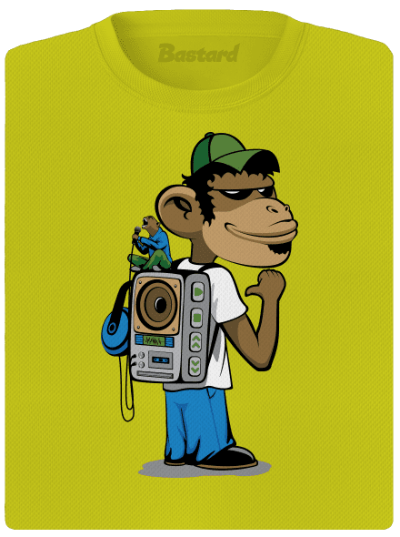 Boombox backpack dámske športové tričko Neon Yellow