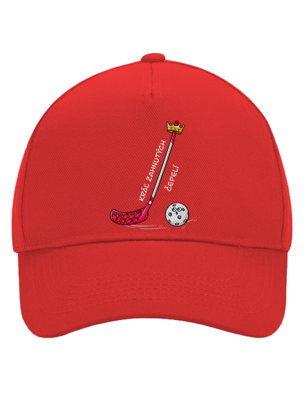 Kráľ zahnutých čepelí - florbal šiltovka baseballka Classic Red