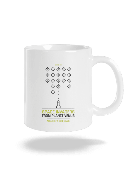 Space Invaders klasický hrnček White