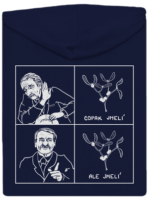 Cimrman: Copak jmelí pánska mikina na zips Navy