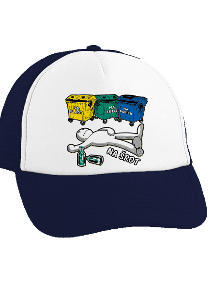 Tříděný odpad šiltovka truckerka French Navy cap