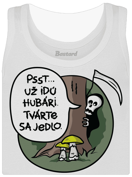 Muchotrávky zelené dámske tielko klasické White