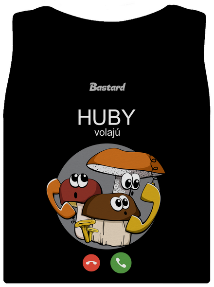 Huby volajú dámske tielko klasické Black