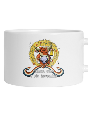 Slunce, seno a pár kapesníků hrnček makronka White