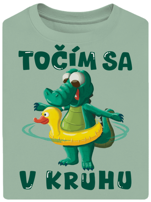 Točím sa v kruhu unisex tričko oversized Sage