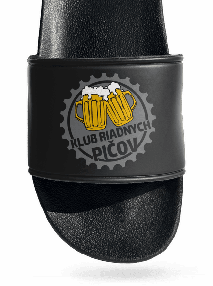 Klub riadnych pičov šľapky Black