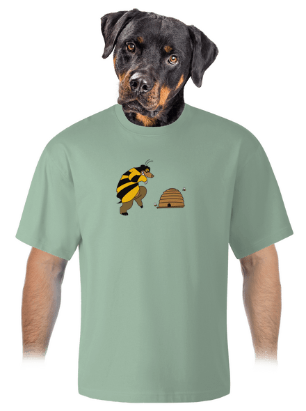 Pán včielka unisex tričko oversized Sage