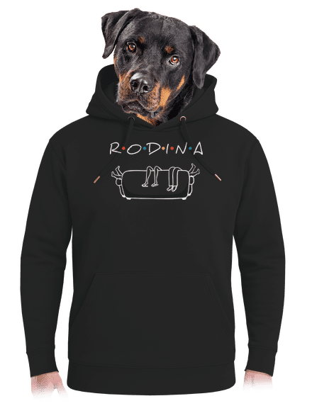 Rodina unisex mikina premium Dark Black