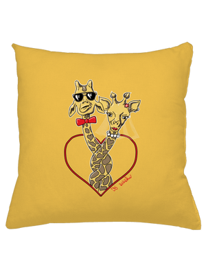 Žirafy vo zväzku vankúš Yellow Gold