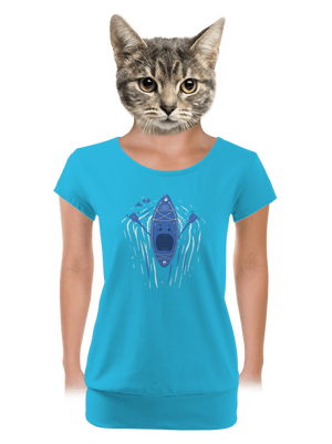 Ahhhh! dámske tričko s lemom Blue Atol