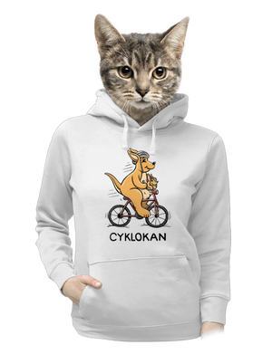 Cyklokan dámska mikina klokanka White