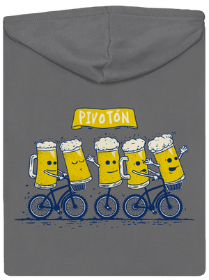 Pivotón dámska mikina na zips Steel Gray