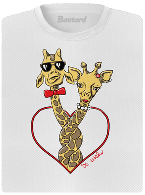 Žirafy vo zväzku dámske športové tričko White