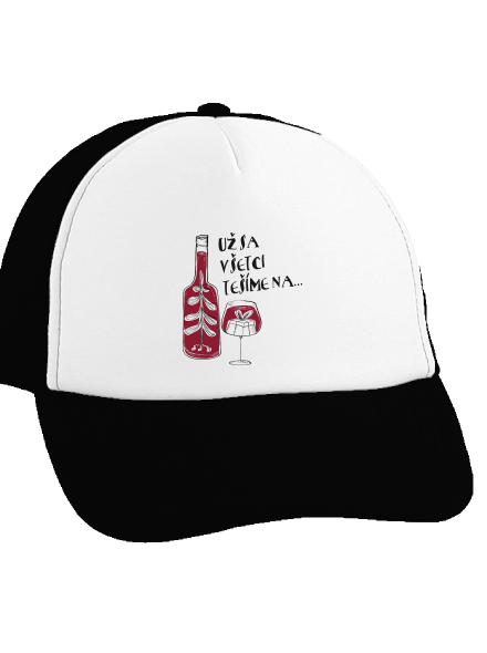 Vianoce vo víne šiltovka truckerka Black cap