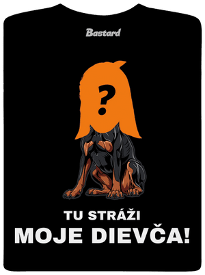 Tu strážim ja pánske dlhý rukáv Black