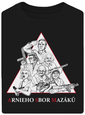 Arnieho sbor mazáků unisex tričko oversized Black