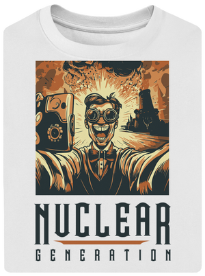 Nuclear generation unisex tričko oversized White