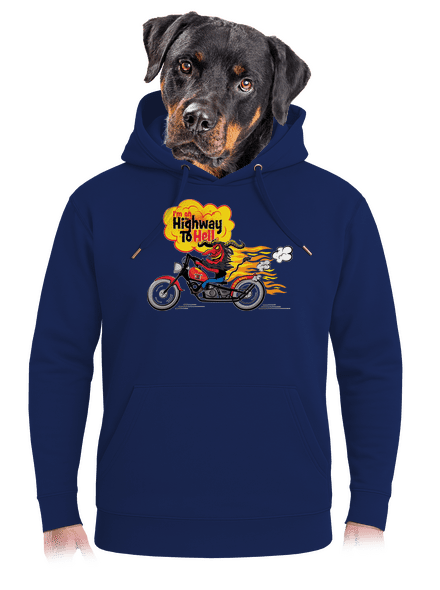 Pekelná jazda unisex mikina premium Navy