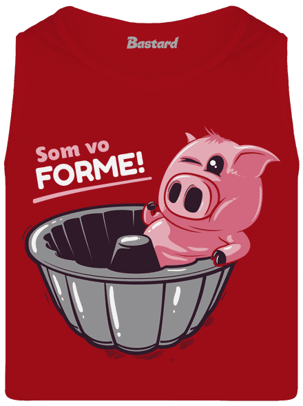 Vo forme pánske tielko Red