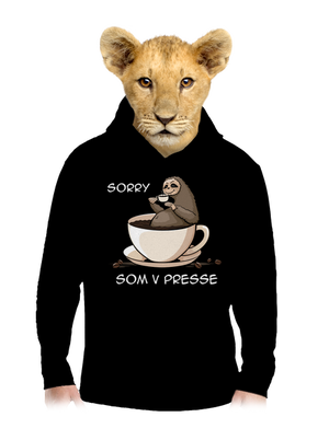 V presse detská mikina klokanka Black