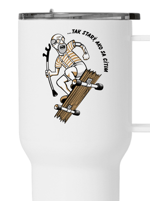 Starý, ako sa cítim termohrnček White