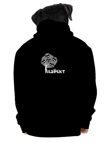 Rešpekt pánska mikina na zips Black