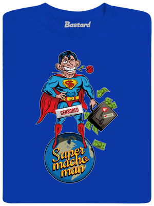 Supermachoman pánske dlhý rukáv Royal Blue