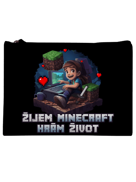 Žijem Minecraft taštička Black