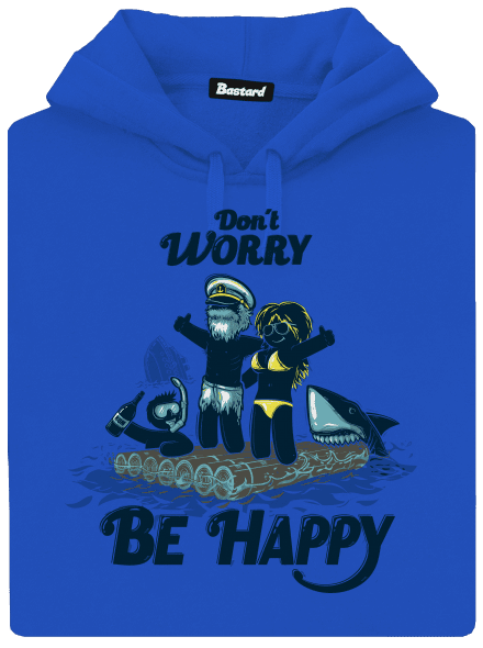 Don't worry pánska mikina klokanka Royal