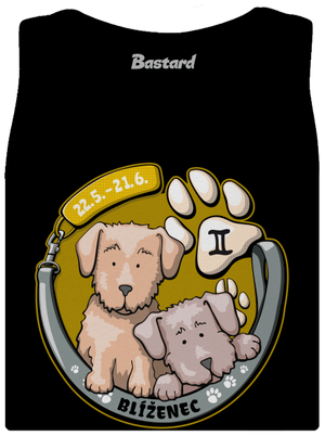 Psí horoskop: Blíženci dámske tielko klasické Black