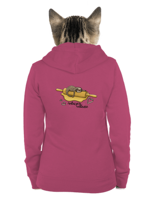 Milujem váľanie dámska mikina na zips Magenta