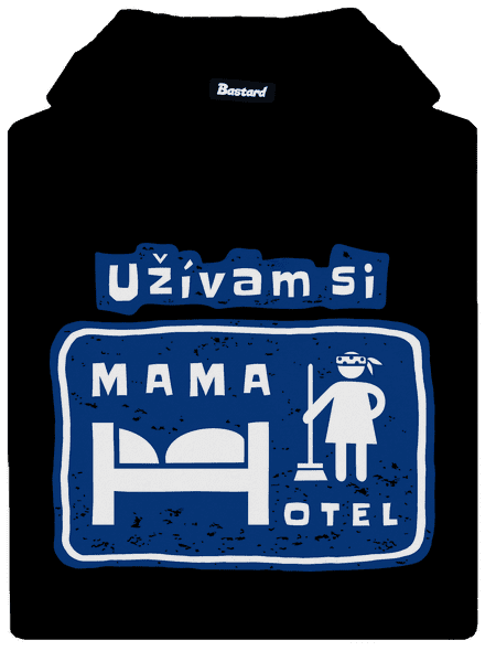 Mama Hotel pánska mikina klokanka Black
