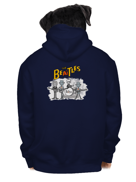 AI Beatles pánska mikina na zips Navy