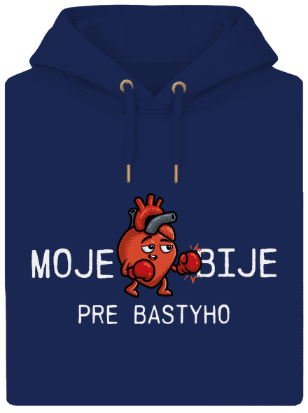Moje srdce bije unisex mikina premium Navy