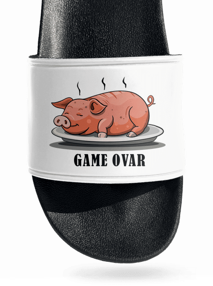 Game ovar šľapky White