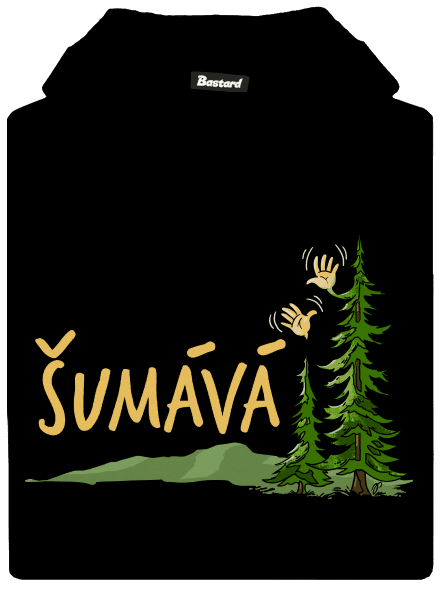 Šumává detská mikina klokanka Black