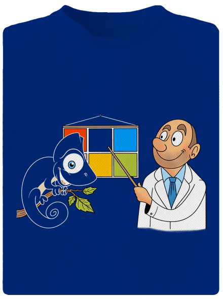 Chameleón u lekára pánske športové tričko Royal Blue Mal