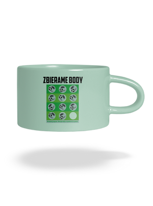 Zbierame body - futbal hrnček makronka Mint Macaron