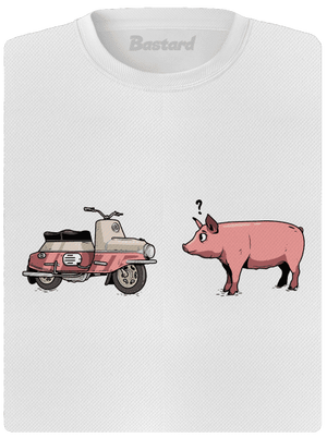 Prasata dámske športové tričko White