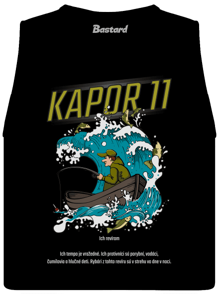 Kapor 11 dámske tielko voľné Black