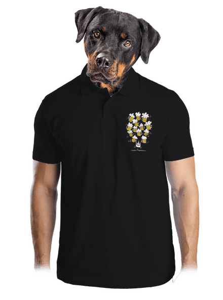 Šťastný pivár pánska polokošeľa Black